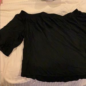 Old Navy XXL Black Off Shoulder 3/4 Sleeve NWT